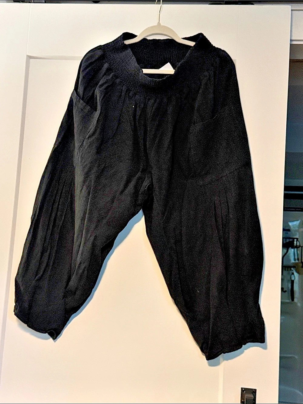 Linen Black Wide Leg Pants